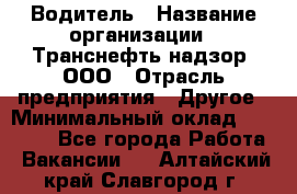 Водитель › Название организации ­ Транснефть надзор, ООО › Отрасль предприятия ­ Другое › Минимальный оклад ­ 25 000 - Все города Работа » Вакансии   . Алтайский край,Славгород г.